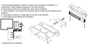 YLI MBK280ZLW - Sopote en ZL para instalacion de cerradura magnetica YM280WS para uso en exteriores - Image 2