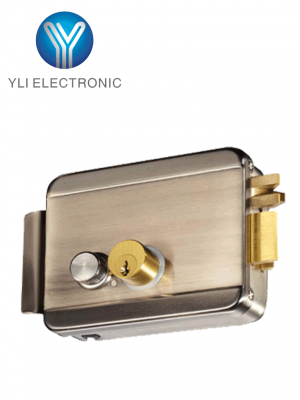 YLI ABK702BR - Cerradura Eléctrica Derecha / Carcasa Metálica / Apertura con Botón, Llave / 12VDC / Uso Interior / Compatible con Controles de Acceso - Image 1