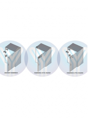 YLI YM60ZPACK Paquete de Cerradura Magnética YM60 60Kg (120LB) incluye Soporte de Fijación tipo Z - Image 3
