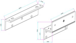 YLI YM280NLEDPAK - Paquete de Cerradura Magnética YM280N con Led y Soporte de Fijación tipo ZL / Fuerza de Sujeción 280kg (600LB) / Para puertas de madera, vidrio y metálicas - Image 5