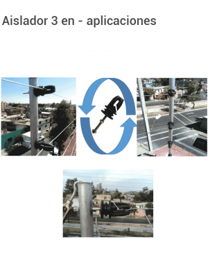 YONUSA AP401 - Aislador 3 en 1 realiza funcion de aislador Paso, esquina y tensor para cercos electricos / Resistente a la corrosión / Resistencia de tensión de 70 a 120 Kgs - Image 6