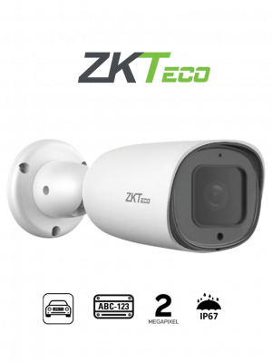 ZKTECO BL852Q38ALP - Cámara IP Bullet para reconocimiento de placas / Software LPR integrado / Lente Motorizado /  Resolución 2MP /  POE / IP67 / Audio / Alarma / Ranura para tarjeta SD - Image 1
