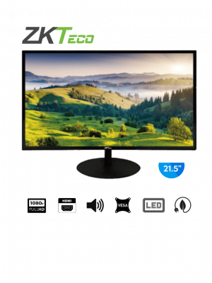 ZKTECO ZD222K - Monitor LED Full HD de 21.5 pulgadas / Resolución 1920 x 1080 / 1 Entrada de video HDMI y 1 VGA / Altavoces Incorporados / Ángulo de Visión Horizontal 170° / Soporte VESA / Ahorro de Energía / 24/7 / Incluye Cable HDMI - Image 1