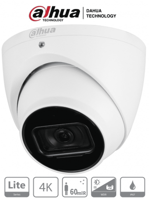 DAHUA DH-HAC-HDW1801TN - Camara Domo 4k/ 8 Megapixeles/ Lente de 2.8mm/ 106 Grados de Apertura/ IR de 60 Metros/ Metalica/ WDR Real de 120 dB/ IP67/ Soporta: CVI/CVBS/AHD/TVI/ - Image 1