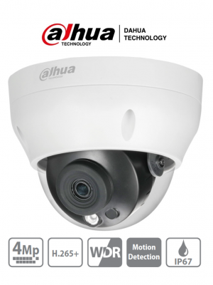 DAHUA IPC-HDPW1431R1-S4 - Camara IP Domo de 4 Megapixeles/ Lente de 2.8mm/ IR de 30 Mts/ H.265/ WDR Real/ IP67/ PoE/ 3D DNR/ HLC/ - Image 1