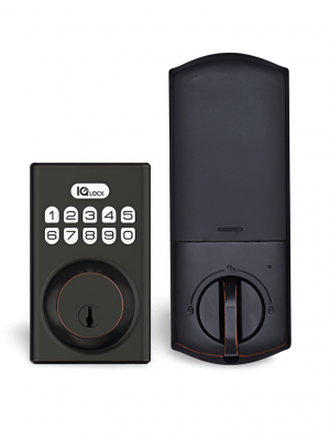 QOLSYS IQDLK-PGK-ORB Cerradura con botón pulsador - Cerradura Inteligente PowerG, color Bronce Aceitado (OIL-RUBBED BRONZE) - Image 2