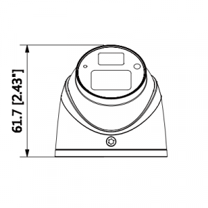 DAHUA HDW1220GN-M-036 - Camara mini domo especial para DVR movil DAHUA 1080p / Lente 3.6 mm / Angulo vision 83 grados / Audio / Smart ir 20M / IP67 / Metalica - Image 3