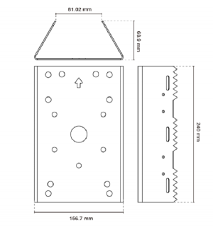 VIVOTEK AM-314 -Soporte para montaje en poste de cámaras y gabinetes para exterior, fabricado en acero y de color blanco - Image 2