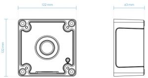 VIVOTEK AM-719_V01 - Caja de conexiones para exterior, compatible con montaje en pared o cualquier superficie plana - Image 3