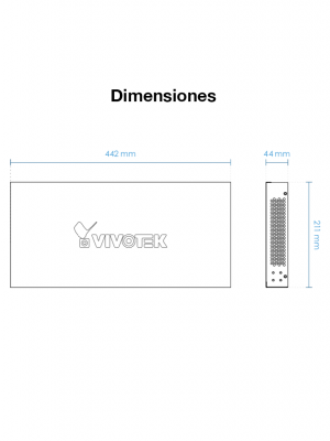 VIVOTEK AW-GEV-267A-370 - VIVOCAM Switch PoE Administrable L2+ con 24 puertos PoE GE RJ45, 2 puertos Combo GE RJ45/SFP, 370W totales (30W por puerto), 52Gbps de velocidad y gestión de vigilancia IP. - Image 2