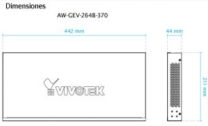 VIVOTEK AW-GEV-264B-370 - Switch PoE Administrable con 24 puertos PoE GE RJ45, 2 puertos GE SFP, 30W por puerto, 370W Totales, VIVOCAM WEB Smart, 52Gbps y protección 6KV. - Image 4