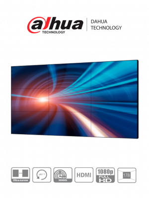 Dahua LS460UCM-EF - Pantalla Full HD para Videowall de 46 Pulgadas/ Panel LCD ADS Industrial 24/7/ Marco Ultra Delgado de 3.5mm/  Soporta Daisy Chain (Conexión HDMI en Cadena)/ Interfaces HDMI, DVI, VGA, BNC y USB/ Brillo 500 cd/m2/ - Image 1