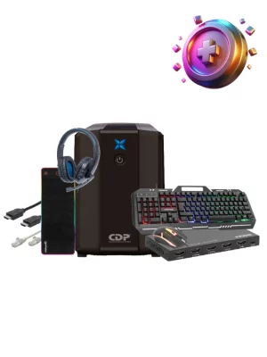 KIT GAMER PLUS / R-UPR1008 UPS Interactivo de 1000 VA y 500W / Mousepad con Cargador Inalámbrico 80x30cm, Negro / Teclado Gaming LED con pánel metálico para celular - Image 1