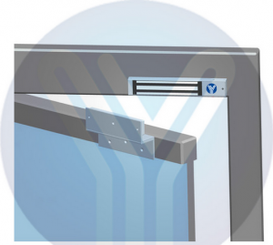 YLI MBK350ZLW - Soporte de electroiman de 350 Kg para puerta con apertura interior / Tipo Z / Compatible con YM350WS clave 76006 - Image 3