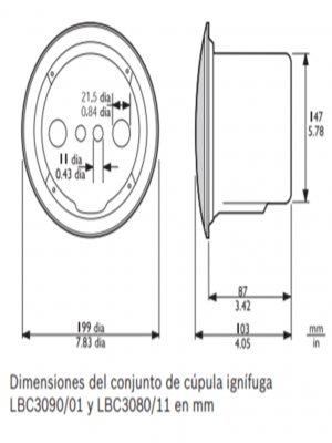 BOSCH M_LBC308011- CUPULA DE INCENDIO COLOR BLANCO - Image 2