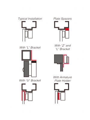 Seco-Larm E941SA600 - Electroiman de 600Lb  + Soporte en "Z" y en "L" - Image 4