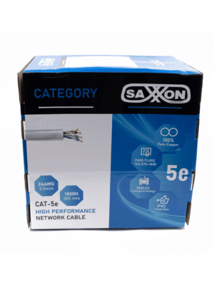 SAXXON OUTP5ECOP305BC - Bobina de Cable UTP Cat5e 100% Cobre/ 305 Metros/ Bobinado REELEX/ Color Blanco/ Uso Interior/ 4 Pares/ Soporta Pruebas de Rendimiento/ Ideal para Cableado de Redes y Video/ - Image 4