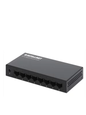 INTELLINET - 530347 - Switch de Escritorio Gigabit Ethernet de 8 puertos / Para escritorio, Metálico, IEEE 802.3az (Ethernet de Eficiencia Energética) - Image 1