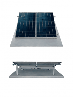 ANTAI STFLTRF - Kit de estructura de aluminio para 2 módulos con inclinación de 15º a 30º en vertical / Para 2 paneles no incluidos - Image 2