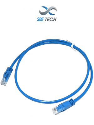 SBETECH SBE-PCC63.0M-BL - Cable de parcheo Cat 6, color azul, de 3 metros con bota inyectada y moldeada - Image 1
