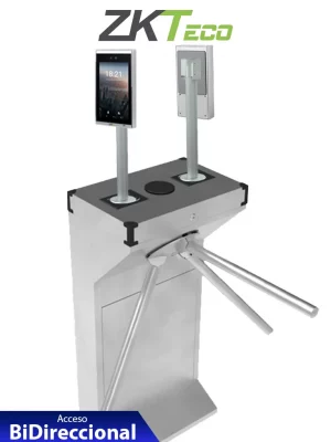ZKTECO - Kit Bidireccional de torniquete TS1000D con 2 equipos de acceso FaceDepot7BL - Image 1