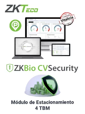 ZKTECO ZKBioCVTBMP4 - Modulo Vitalicio para Gestión de Estacionamiento del BioCVSecurity / Soporta 4 TBM / 30 000 Usuarios / 2000 Áreas / 2000 Departamentos - Image 1