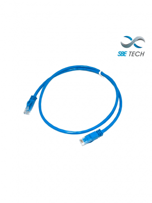SBE TECH SBE-PCC61.0M-BL - Cable de Parcheo Cat 6 color azul de 1 metros/ Bota inyectada y moldeada - Image 1