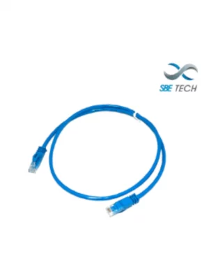 SBE TECH SBE-PCC61.0M-BL28 - Patch cord cat. 6 / DIAMETRO REDUCIDO 28 AWG / con bota inyectada color azul, 1 metro - Image 1