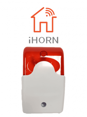 IHORN HC103 - Sirena con Estrobo color rojo / Interior / Compatible con paneles IHORN / RISCO / DSC / BOSCH / 12 V - Image 1