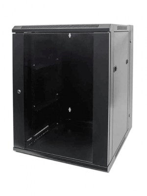 INTELLINET - 711845 - Gabinete mural abatible 19", 9U, Ensamblado / 9U, 550 mm de profundidad, Ensamblado, negro - Image 1