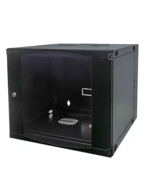 INTELLINET - 713863 - Gabinete mural abatible 19", 12U, FlatPack / 12U, 600 mm de profundidad, FlatPack (Para ensamblar), negro - Image 1