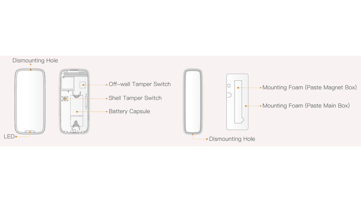 IMOU DOOR CONTACT (ARD311-SW-imou) - Contacto Magnetico Inalambrico, detecta la apertura de puertas y ventanas en un rango de 25-45 mm. Con un indicador LED y frecuencia de 433 MHz, mejora la seguridad del hogar. - Image 5