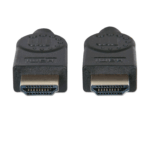 MANHATTAN - 355346 - Cable HDMI de Alta Velocidad con Canal Ethernet, Versión Premium / 4K@60Hz UHD,HEC, ARC, 3D, ancho de banda de 18 Gbps, HDMI Macho a Macho, Blindado, 1.8 m (6 ft.), Negro