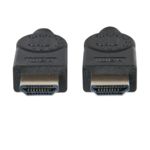 MANHATTAN - 355346 - Cable HDMI de Alta Velocidad con Canal Ethernet, Versión Premium / 4K@60Hz UHD,HEC, ARC, 3D, ancho de banda de 18 Gbps, HDMI Macho a Macho, Blindado, 1.8 m (6 ft.), Negro