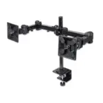 MANHATTAN - 420808 - Soporte para monitor, de escritorio, movimiento articulado, 2 pantallas planas de 13" a 24" máximo 6 kg cada uno / Soporta dos monitores, brazo con movimiento de dos puntos