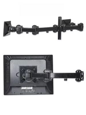 MANHATTAN - 420808 - Soporte para monitor, de escritorio, movimiento articulado, 2 pantallas planas de 13" a 24" máximo 6 kg cada uno / Soporta dos monitores, brazo con movimiento de dos puntos - Image 5