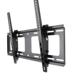 MANHATTAN - 461481 - Soporte de pared inclinable universal para TV de pantalla plana con ajuste de nivelación de poste / Soporta un televisor de 37« a 80» de hasta 80 kg (176 lbs.)