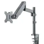 MANHATTAN - 461580 - Soporte para monitor con resorte a gas universal y brazo ajustable en altura / Brazo articulado con resorte a gas único, soporta un televisor o monitor de 17" a 32" hasta 9 kg (19.8 lbs.).