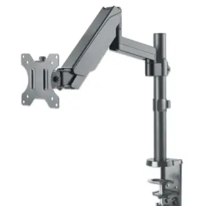 MANHATTAN - 461580 - Soporte para monitor con resorte a gas universal y brazo ajustable en altura / Brazo articulado con resorte a gas único, soporta un televisor o monitor de 17" a 32" hasta 9 kg (19.8 lbs.).