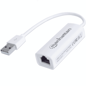 MANHATTAN 506731 - Adaptador Fast Ethernet USB de Alta Velocidad 2.0/ Velocidad Hasta 100 Mbps Fast Ethernet/ Hot Swap/ Full Dúplex con Detección Automática de la Velocidad/ Certificaciones: FCC Clase B, Marca CE, RoHS/