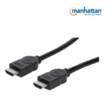 MANHATTAN 322539-Cable HDMI de 10m / Alta Velocidad / Macho a macho / Blindado / Resolución de 1080p / Color intenso / Hasta 10.2Gbps a 340MHz / Terminales en PVC/ Color negro
