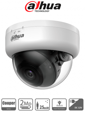 DAHUA DH-HAC-D1A21N-U - Cámara Domo HDCVI 1080P/ Lente de 2.8 mm/  IR Inteligente de Hasta 25 Mts/ WDR Digital/ Soporta HDCVI & AHD & HDTVI & CVBS/ Policarbonato - Image 1