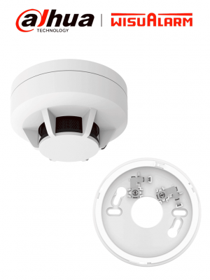 DAHUA WISUALARM PAQUETE DHI-HY-1301 - El paquete incluye: detector de humo direccionable y la base de instalación - Image 1