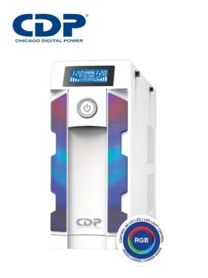 CDP GSMART1516 1500VA/900W UPS Smart, AVR 16 Salidas, Puerto de carga USB (8 USB-A y 2 USB-C), 210 joules, Luz RGB, LCD, 120 Vac - Image 1