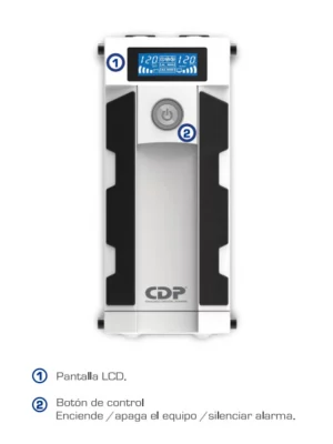 CDP GSMART1516 1500VA/900W UPS Smart, AVR 16 Salidas, Puerto de carga USB (8 USB-A y 2 USB-C), 210 joules, Luz RGB, LCD, 120 Vac - Image 2