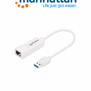 MANHATTAN 506847 Adaptador de Súper Velocidad USB 3.0 a RJ-45 GB Ethernet 10/100/1000 Mbps Gigabit Ethernet, Súper Velocidad USB 3.0