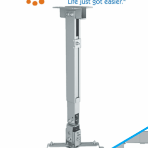 MANHATTAN 461191 - Soporte de Proyector para Montaje en Techo o Pared/ 20 Kg de Carga/ Altura Ajustable/ Inclinación y Rotación Ajustable/ Movimiento Articulado/ Color Plata/ Diseño Multipropositos/