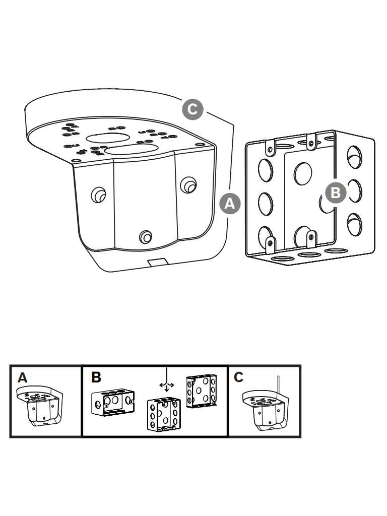 BOSCH V_NDA3083LWMT - Soporte de Pared en L para FLEXIDOME 3100i - Image 3