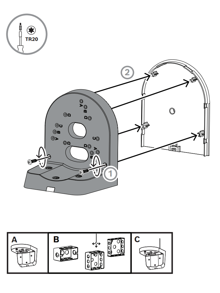 BOSCH V_NDA3083LWMT - Soporte de Pared en L para FLEXIDOME 3100i - Image 5