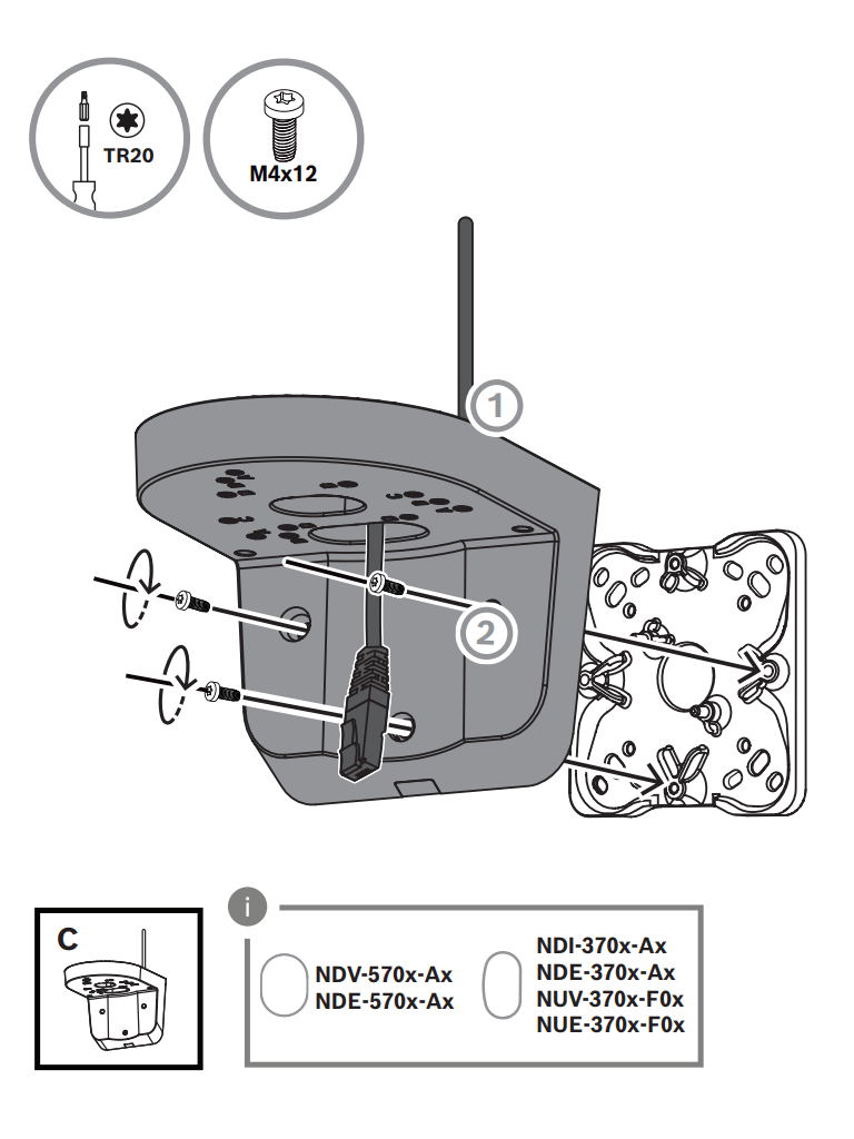 BOSCH V_NDA3083LWMT - Soporte de Pared en L para FLEXIDOME 3100i - Image 9